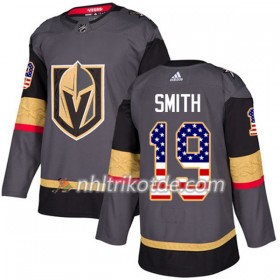 Vegas Golden Knights Trikot Reilly Smith 19 Adidas 2017-2018 Grau USA Flag Fashion Authentic - Herren